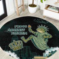 Frogs Against Fascism Round Carpet No Kings Funny Portland Frog Protest - Wonder Print Shop