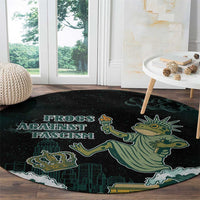 Frogs Against Fascism Round Carpet No Kings Funny Portland Frog Protest - Wonder Print Shop