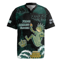 Frogs Against Fascism Rugby Jersey No Kings Funny Portland Frog Protest - Wonder Print Shop