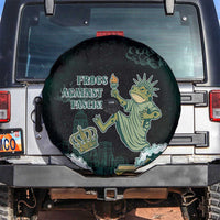 Frogs Against Fascism Spare Tire Cover No Kings Funny Portland Frog Protest - Wonder Print Shop
