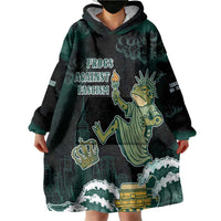 Frogs Against Fascism Wearable Blanket Hoodie No Kings Funny Portland Frog Protest LT05