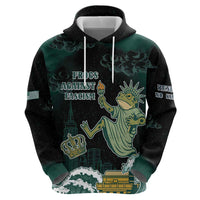 Frogs Against Fascism Zip Hoodie No Kings Funny Portland Frog Protest LT05