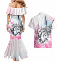 Kentucky Horse Race Couples Matching Mermaid Dress and Hawaiian Shirt Race For The Roses Churchill Downs