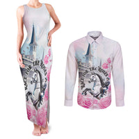 Kentucky Horse Race Couples Matching Tank Maxi Dress and Long Sleeve Button Shirt Race For The Roses Churchill Downs