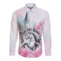 Kentucky Horse Race Long Sleeve Button Shirt Race For The Roses Churchill Downs