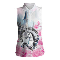 Kentucky Horse Race Women Sleeveless Polo Shirt Race For The Roses Churchill Downs
