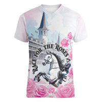 Kentucky Horse Race Women V-Neck T-Shirt Race For The Roses Churchill Downs