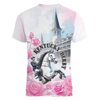 Kentucky Horse Race Women V-Neck T-Shirt Race For The Roses Churchill Downs