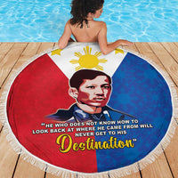 Philippines Filipinos Beach Blanket Jose Rizal Flag Style