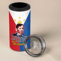 Philippines Filipinos 4 in 1 Can Cooler Tumbler Jose Rizal Flag Style