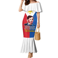 Philippines Filipinos Family Matching Mermaid Dress and Hawaiian Shirt Jose Rizal Flag Style