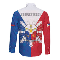 Philippines Filipinos Long Sleeve Button Shirt Jose Rizal Flag Style