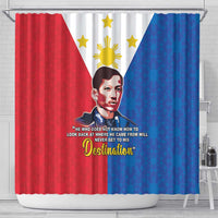 Philippines Filipinos Shower Curtain Jose Rizal Flag Style