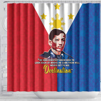 Philippines Filipinos Shower Curtain Jose Rizal Flag Style