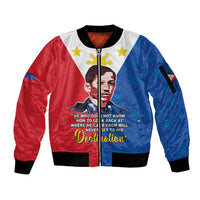 Philippines Filipinos Sleeve Zip Bomber Jacket Jose Rizal Flag Style
