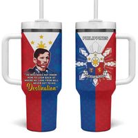 Philippines Filipinos Tumbler With Handle Jose Rizal Flag Style