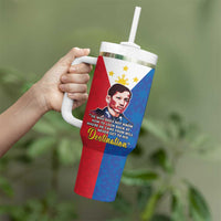 Philippines Filipinos Tumbler With Handle Jose Rizal Flag Style