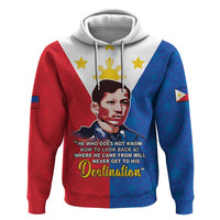 Philippines Filipinos Zip Hoodie Jose Rizal Flag Style