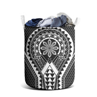 Philippines Batok Tribal Inspired Tattoo Black Laundry Basket