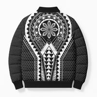 Philippines Batok Tribal Inspired Tattoo Black Bomber Puffer Jacket