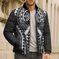Philippines Batok Tribal Inspired Tattoo Black Bomber Puffer Jacket