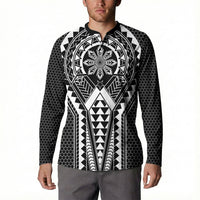 Philippines Batok Tribal Inspired Tattoo Black Button Sweatshirt