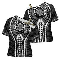 Philippines Batok Tribal Inspired Tattoo Black Cross Shoulder Shirt