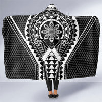 Philippines Batok Tribal Inspired Tattoo Black Hooded Blanket