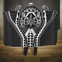 Philippines Batok Tribal Inspired Tattoo Black Hooded Blanket