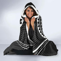 Philippines Batok Tribal Inspired Tattoo Black Hooded Blanket