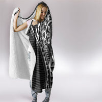 Philippines Batok Tribal Inspired Tattoo Black Hooded Blanket
