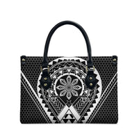 Philippines Batok Tribal Inspired Tattoo Black Leather Bag