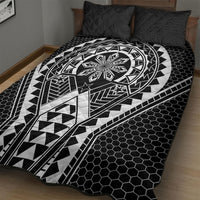Philippines Batok Tribal Inspired Tattoo Black Quilt Bed Set