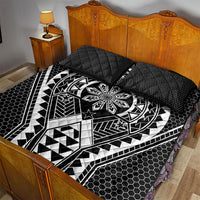 Philippines Batok Tribal Inspired Tattoo Black Quilt Bed Set