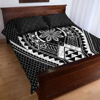 Philippines Batok Tribal Inspired Tattoo Black Quilt Bed Set
