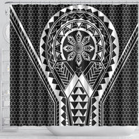 Philippines Batok Tribal Inspired Tattoo Black Shower Curtain