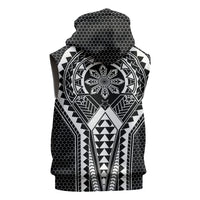Philippines Batok Tribal Inspired Tattoo Black Sleeveless Hoodie