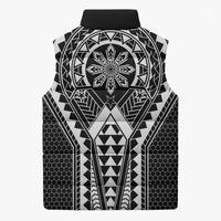 Philippines Batok Tribal Inspired Tattoo Black Sleeveless Puffer Jacket