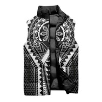 Philippines Batok Tribal Inspired Tattoo Black Sleeveless Puffer Jacket