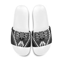 Philippines Batok Tribal Inspired Tattoo Black Slide Sandals