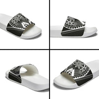 Philippines Batok Tribal Inspired Tattoo Black Slide Sandals