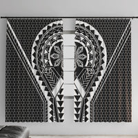 Philippines Batok Tribal Inspired Tattoo Black Window Curtain