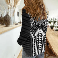 Philippines Batok Tribal Inspired Tattoo Black Women Casual Shirt
