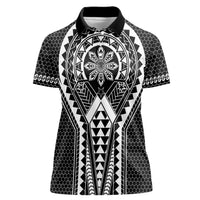 Philippines Batok Tribal Inspired Tattoo Black Women Polo Shirt