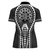 Philippines Batok Tribal Inspired Tattoo Black Women Polo Shirt