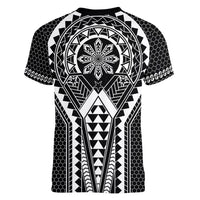 Philippines Batok Tribal Inspired Tattoo Black Women V-Neck T-Shirt