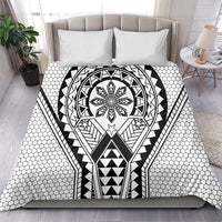 Philippines Batok Tribal Inspired Tattoo White Bedding Set