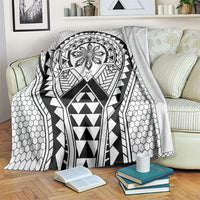 Philippines Batok Tribal Inspired Tattoo White Blanket