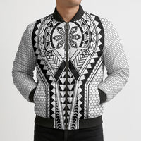 Philippines Batok Tribal Inspired Tattoo White Bomber Puffer Jacket
