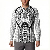 Philippines Batok Tribal Inspired Tattoo White Button Sweatshirt
